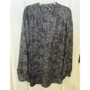 Torrid womens Blouse tunic black and white Sz 3 (20-22) top